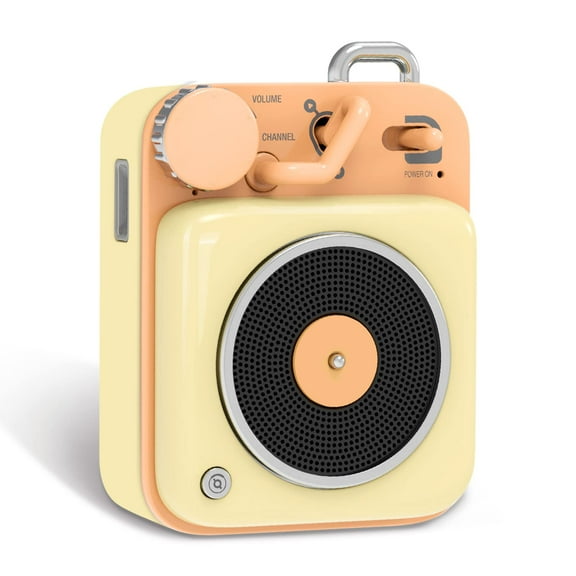 MUZEN Mini Bluetooth Speaker, 5W Portable Vintage Wireless Rechargeable High Definition Loud Volume Audio Speaker with Lanyard, Classic Retro Gift for Birthday Outdoor