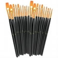 thumbnail image 1 of MUZHIYUA 20 Pcs Paint Brushes for Acrylic Painting Black, 1 of 7