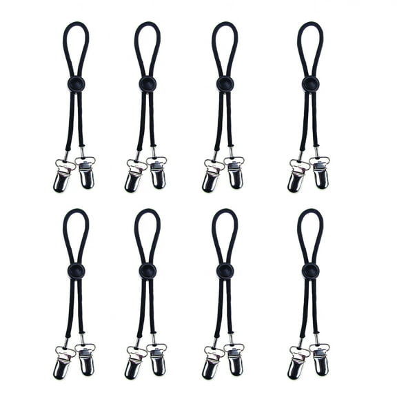 MUZHIYUA 8 Pack Bed Sheet Holder Straps Adjustable Elastic Bed Sheet Clips for Bed Sheets Mattress Covers Black