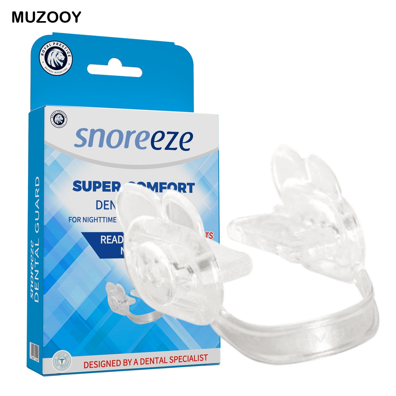 MUZOOY Anti Snore Mouth Guard, Anti Snoring Device Silicone Braces