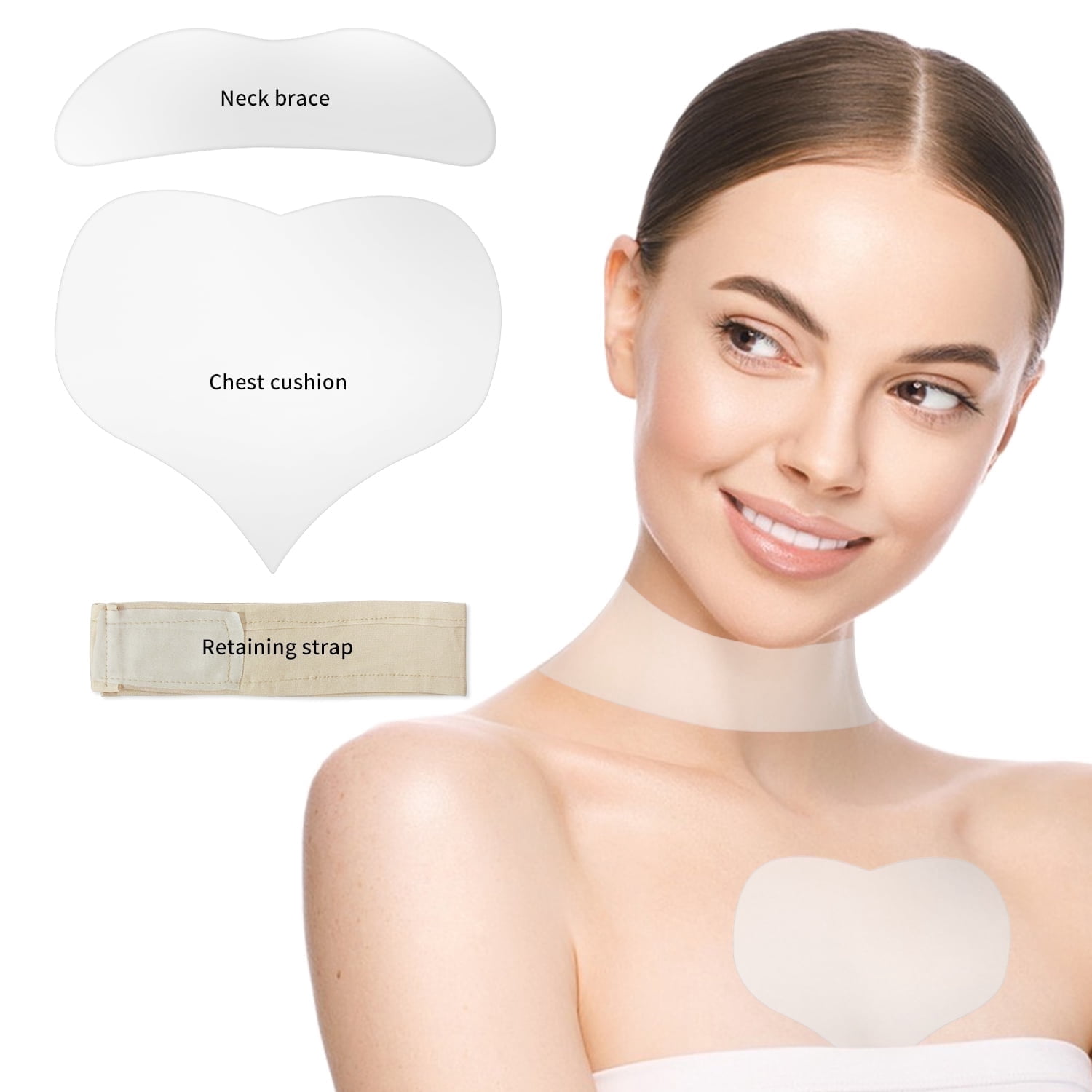 Neck Pad Box MUZOOY Neck and Chest Wrinkle Pads, Smooth Your Chest and Neck Reusable ...