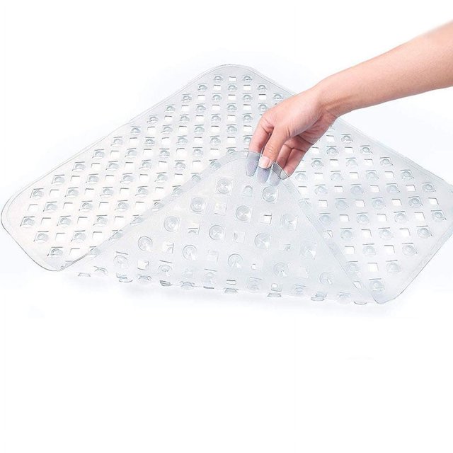 MUZOOY Shower Mat NonSlip, Bath Mat with Suction Cups BPAFree PVC