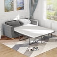 thumbnail image 1 of MUZZ Full Size Pull Out Sofa Bed, Velvet Sofa Couvh with Pull Out Bed, Sleeper Sofa Couch with Foam Mattress, 2-in-1 Sleeper Couch Bed for Living Room/Apartment/Small Spaces (Grey), 1 of 9