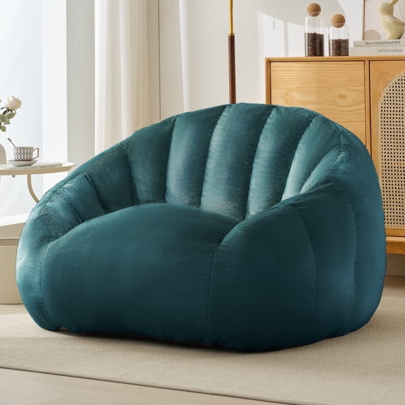 MUZZ Giant Bean Bag Chair, Plush Bean Bag Sofa Chair for Adults & Kids, Comfy Lazy Beanbag Sofa Lazy Sofa Floor Couch for Bedroom, Living Room, Green