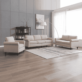 Aukfa 3-Piece Deep Seat Sofa Set for Living Room, 3-Seater Aukfa 3-Piece Deep Seat Sofa Set for Living Room, 3-Seater