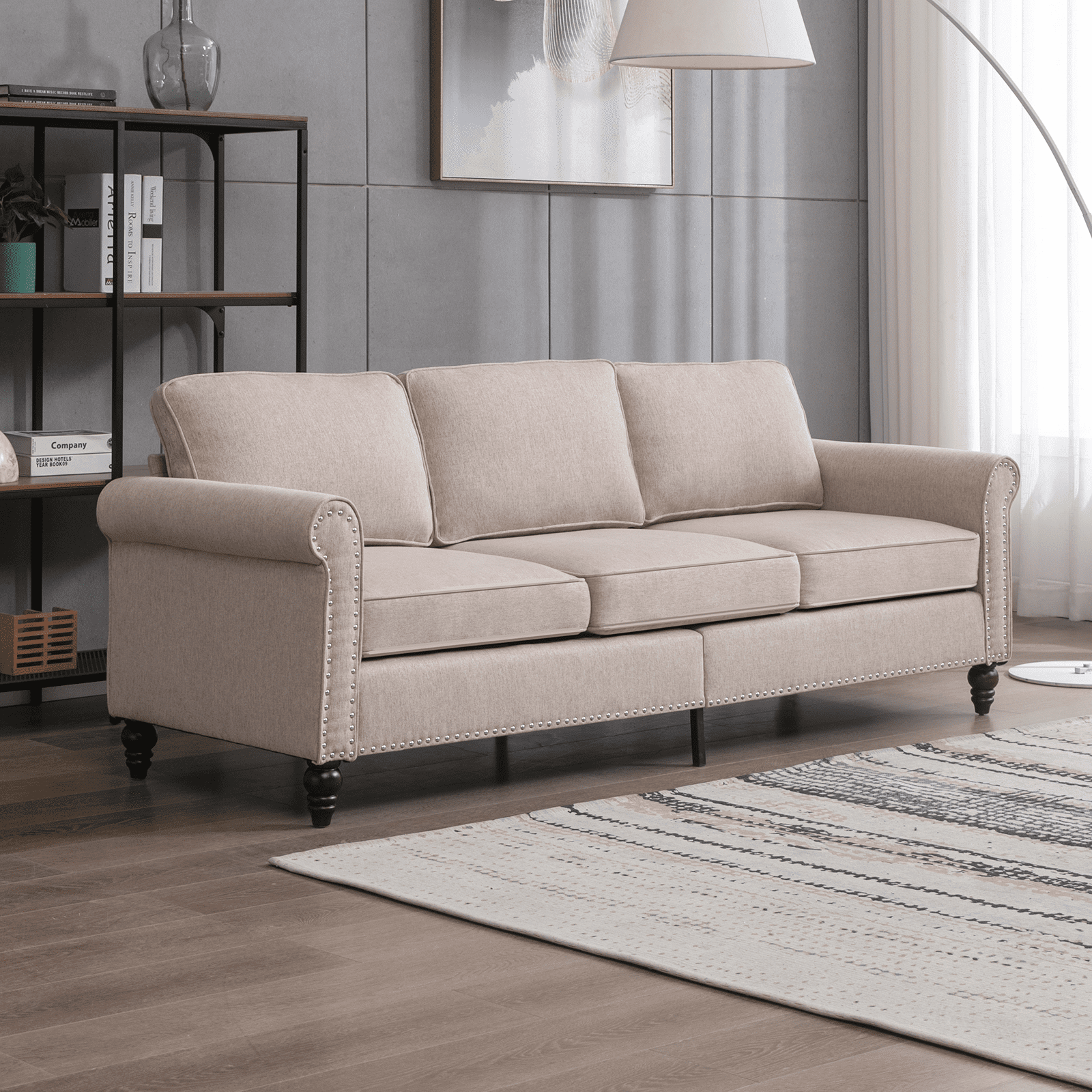 Linen 3 seater sofa new arrivals