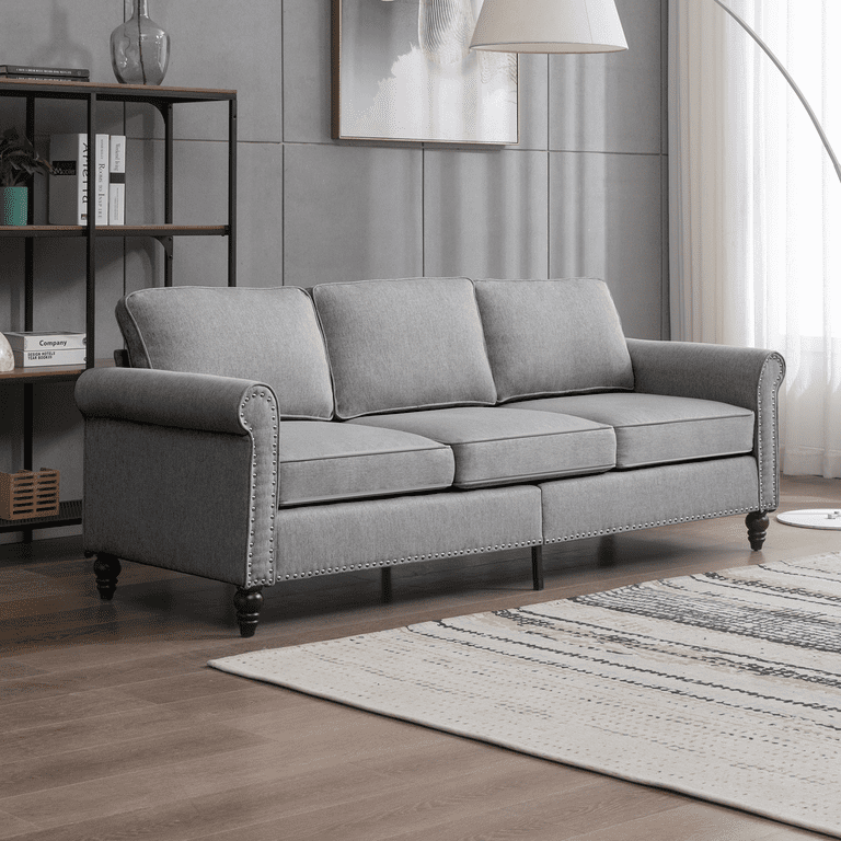 Grey three seater couch discount