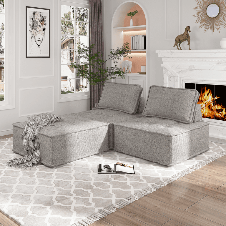 Armless sale chaise sofa