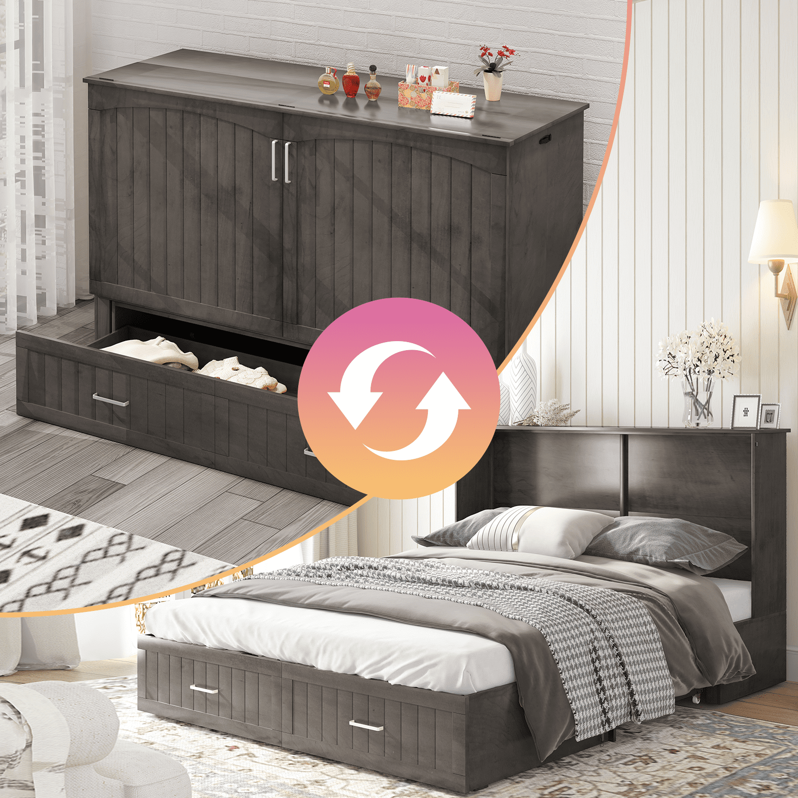 Murphy bed 2024 chest queen