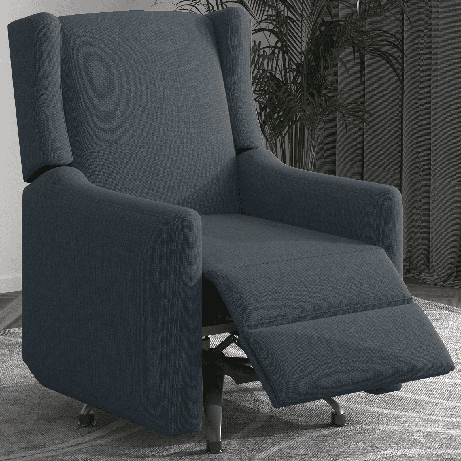 MUZZ Recliner Chair Upholstered Push Back Recliners Glider Chair