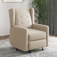 thumbnail image 1 of MUZZ Swivel Glider Push Back Recliner,Single Adjustable Reclining Chair with Breathable Durable Fabric for Living Room, Guest Room,Home Theater,Den,Office and Bedroom, Beige, 1 of 7