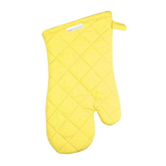 MUkitchen 100% Cotton, Terry-Lined Oven Mitt, 13-Inches, Chiffon