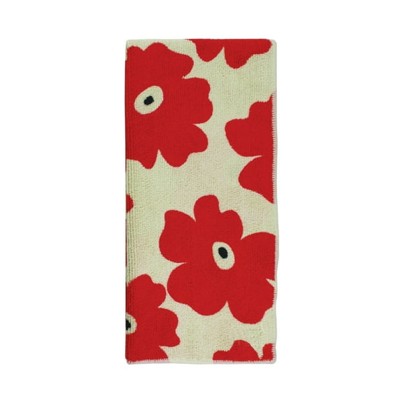 MUkitchen Microfiber Dishtowel, 16 by 24-Inches, Red Poppy