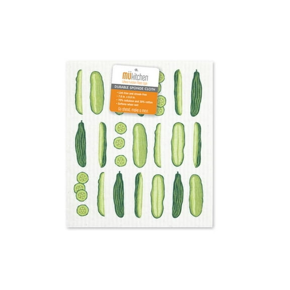 MUkitchen Sponge Cloth, 7.6-inch Length, Cellulose and Cotton, Pickles, for Everyday, Kitchen Use