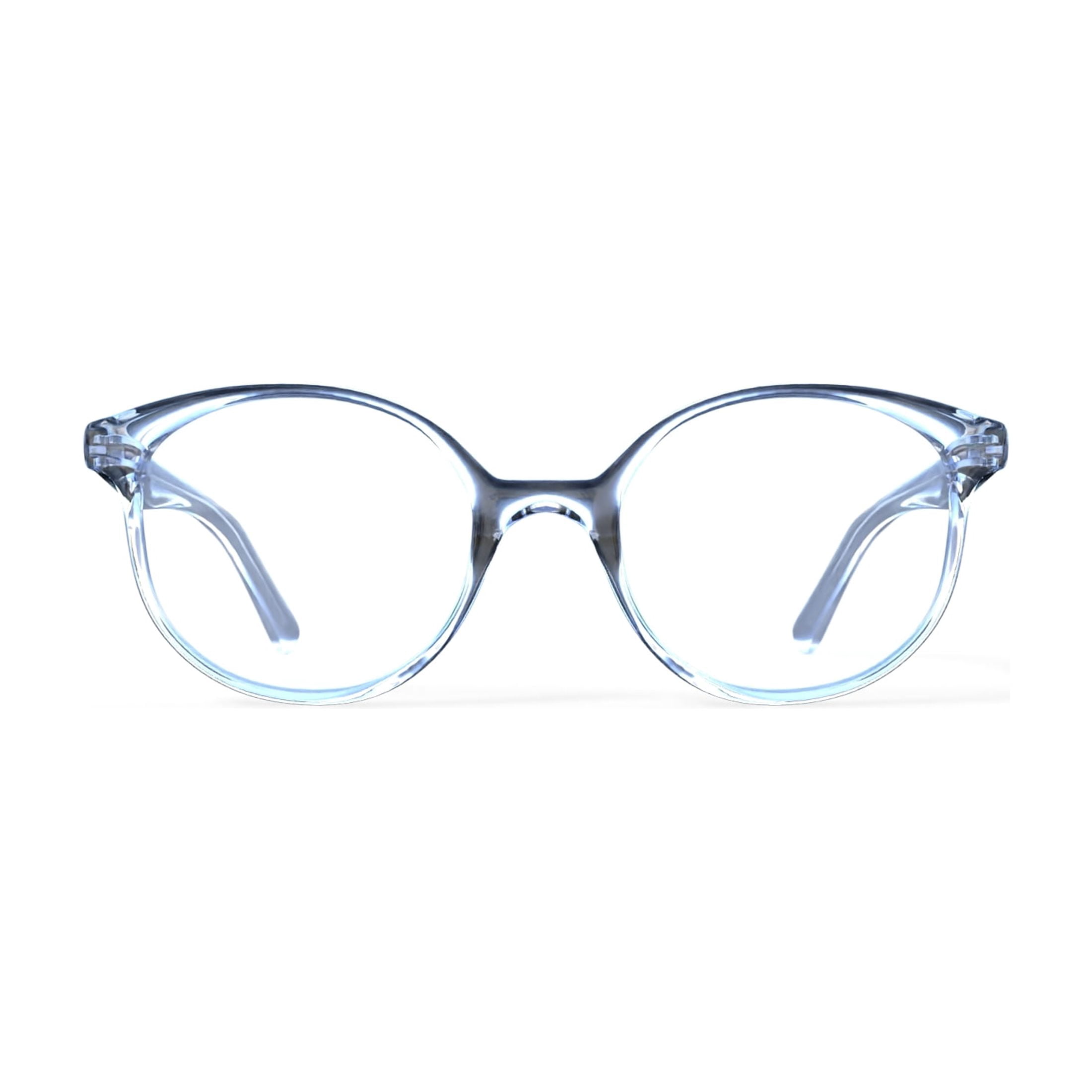 Youth Addie Prescription-Ready Eyeglass Frames with Case, Crystal Clear