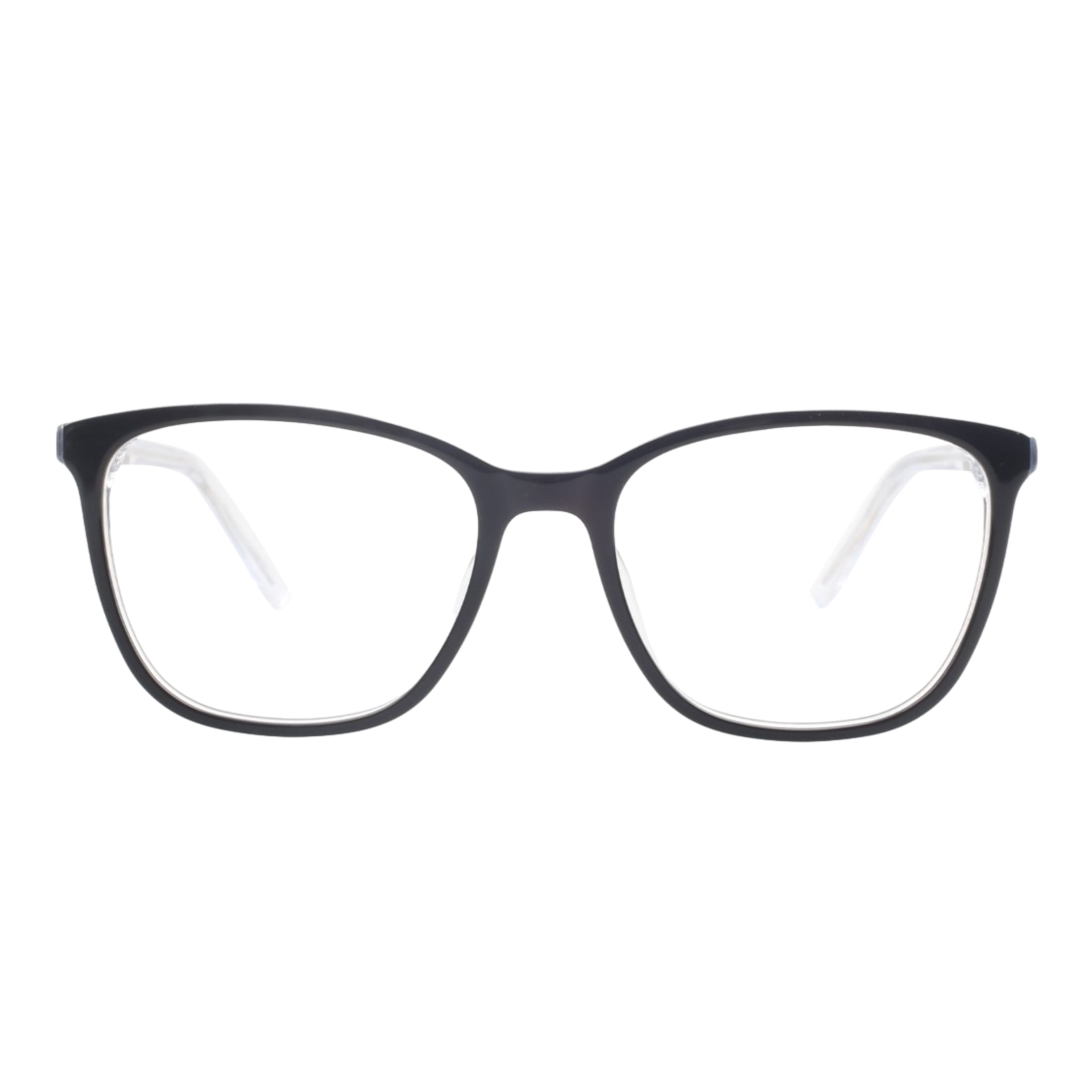 Womens Heather Rx'ble Eyeglasses with Case, Black Crystal