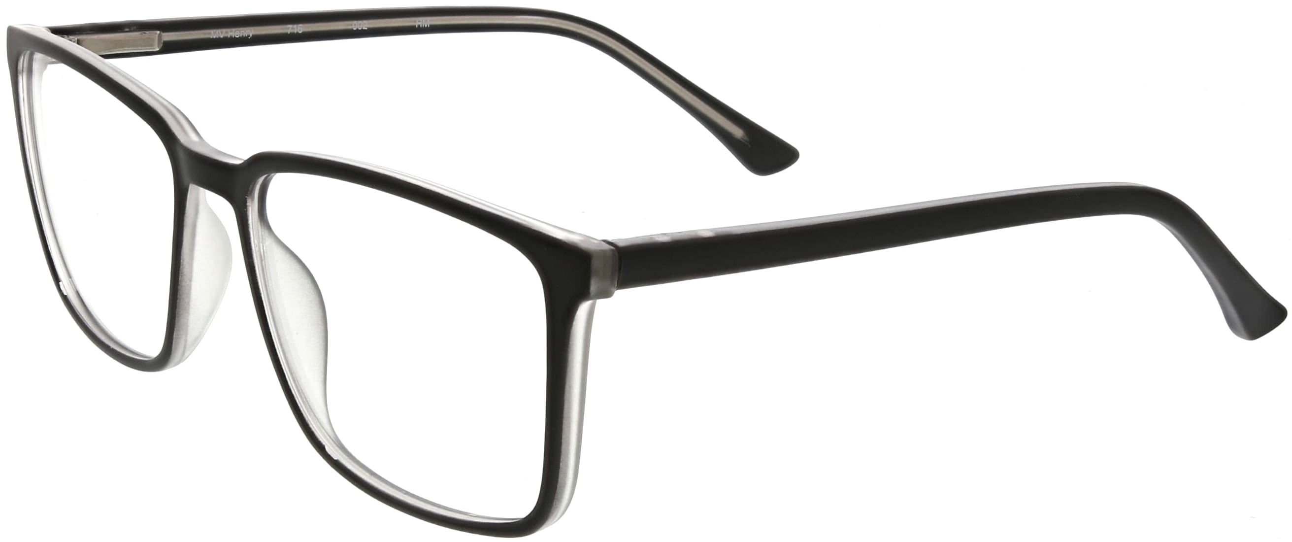 Mens Henry Rx'ble Eyeglasses with Case, Black