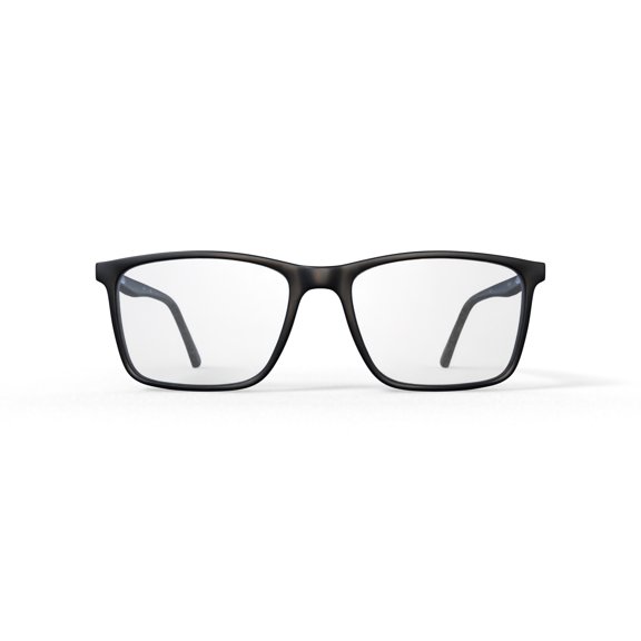 Mens Kenneth Rx'ble Eyeglasses with Case, Black