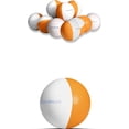 thumbnail image 1 of MV Maximum Velocity Sports Smushballs - The Ultimate Indoor Outdoor Anywhere Batting Practice Baseball Softball Training Ball (12 Pack w/Bag, Two-Tone - White/Orange), 1 of 2