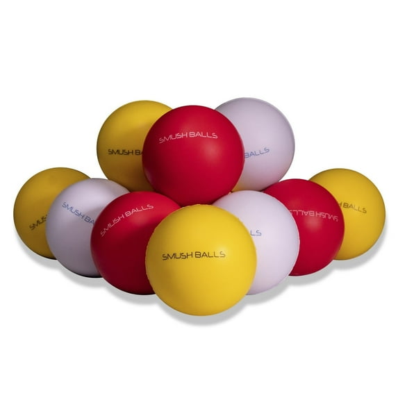MV Maximum Velocity Sports Smushballs - The Ultimate Indoor Outdoor Anywhere Batting Practice Baseball Softball Training Ball (24 Pack w/Bag, Multi-Color)