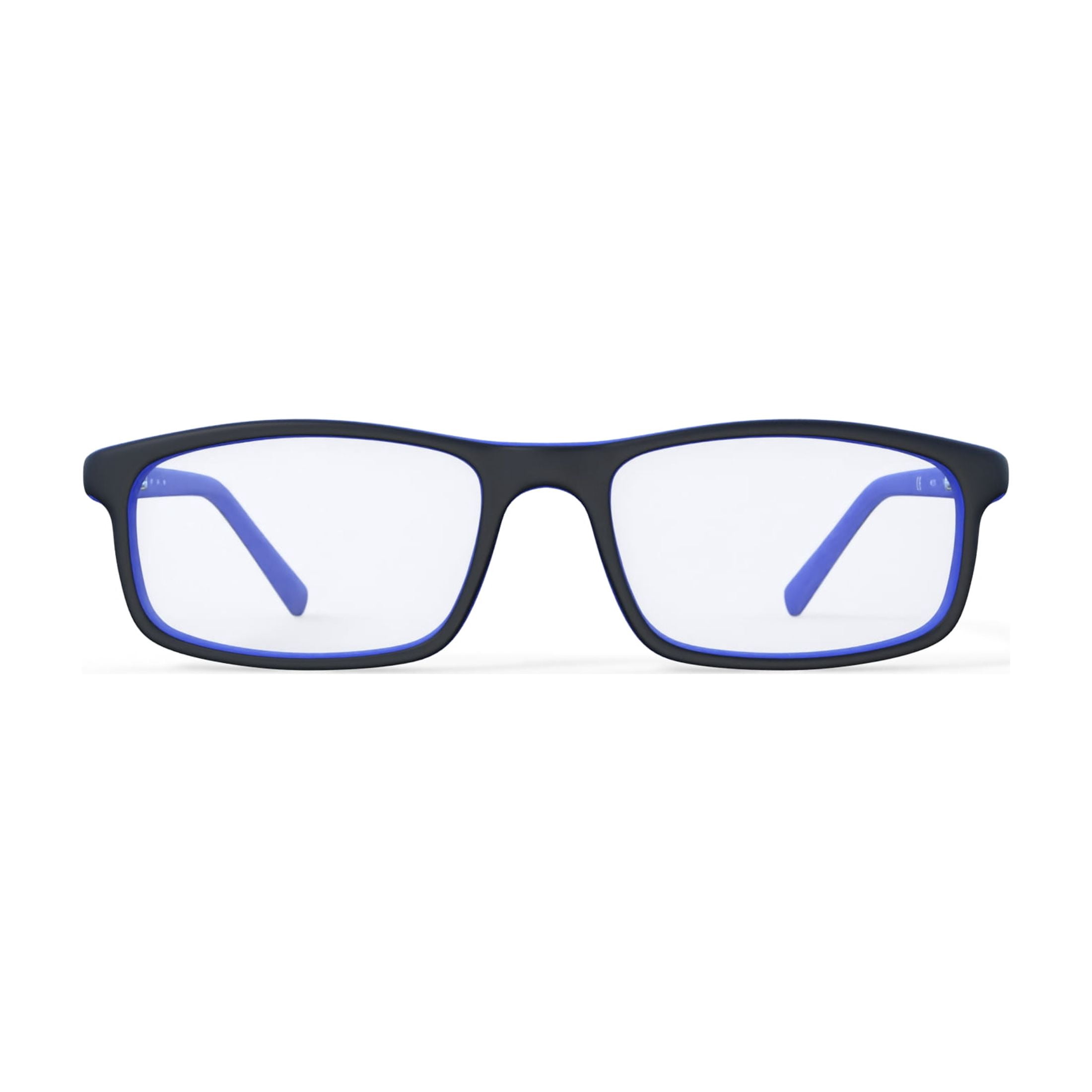 Walmart Youth Rectangular Eyeglass Frames with Case, Matte Black/Matte Blue, 49-16-131