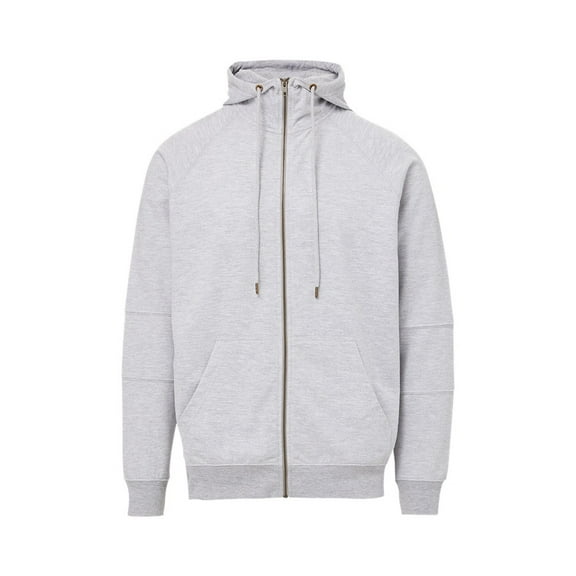 MV Sport 23110 Ezra Full Zip Funnel Hood-Heather Gray - 073-L