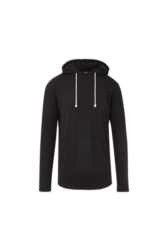 24401 Miles Slub Hooded Tee-Black - 006-L