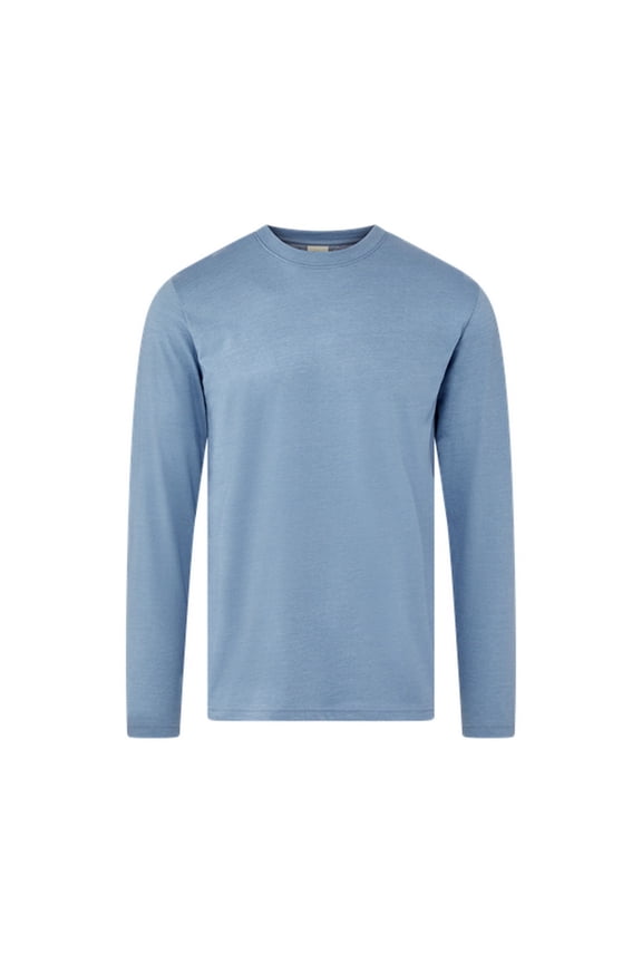24405 Summit Sustainable Long Sleeve Tee-Lt Denim Heather - 441-S