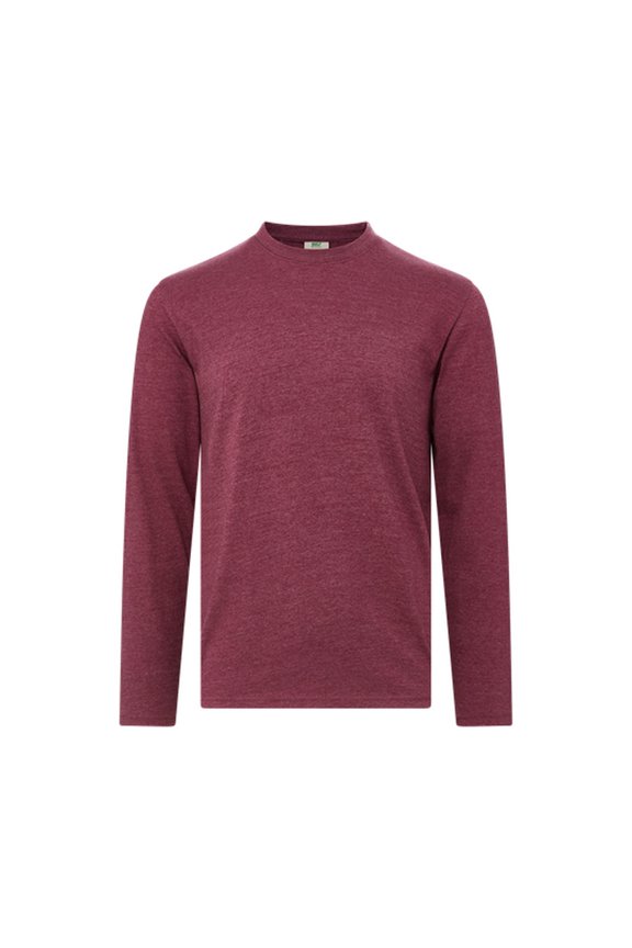 24405 Summit Sustainable Long Sleeve Tee-Maroon Heather - 424-3XL