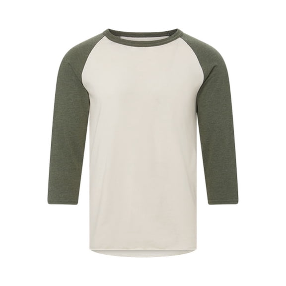 MV Sport 25412 Mickey Baseball Tee-Vintage Olive/Cream - 489-2XL