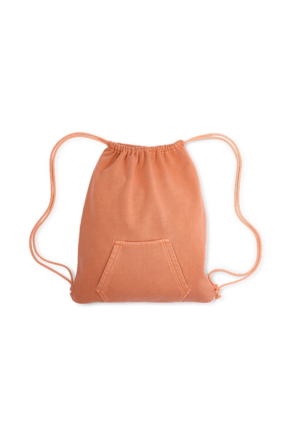 25500 Coastal Color™ Drawstring Bag-TangyTangerine - 128