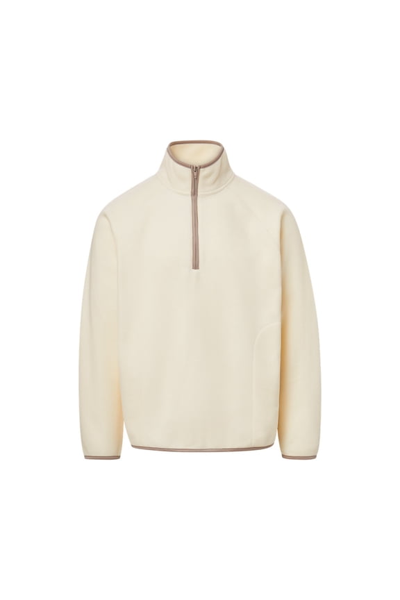 26111 Whisper Fleece™ Quarter Zip-Ecru/Atmosphere - 492-M