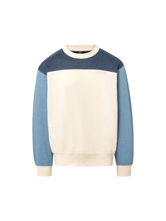 26145 Otto Colorblock Crewneck-Navy Heather/LtDenim Hthr - 711-M