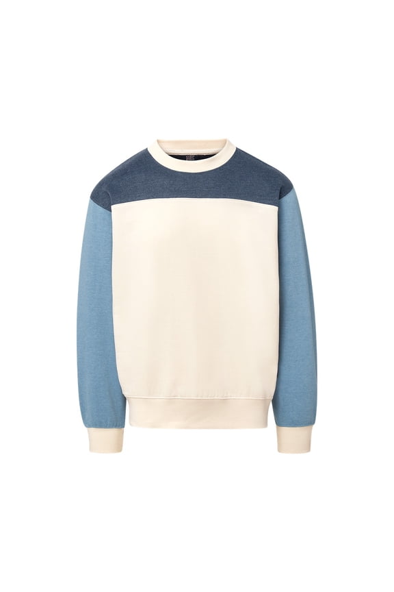 26145 Otto Colorblock Crewneck-Navy Heather/LtDenim Hthr - 711-M