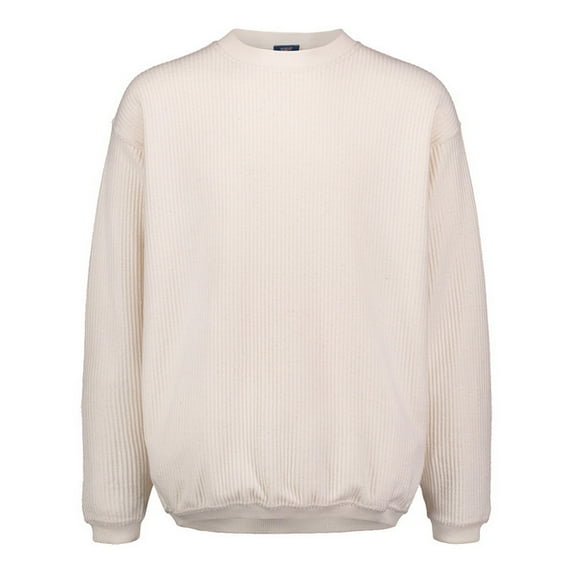 MV Sport B05952248 Corded Crew Sweatshirt, Ivory - 3XL