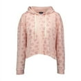 thumbnail image 1 of MV Sport B14052307 Women Fleece Starry Crop Hooded Sweatshirt, Cameo Pink & Orchid Ice - 2XL, 1 of 5