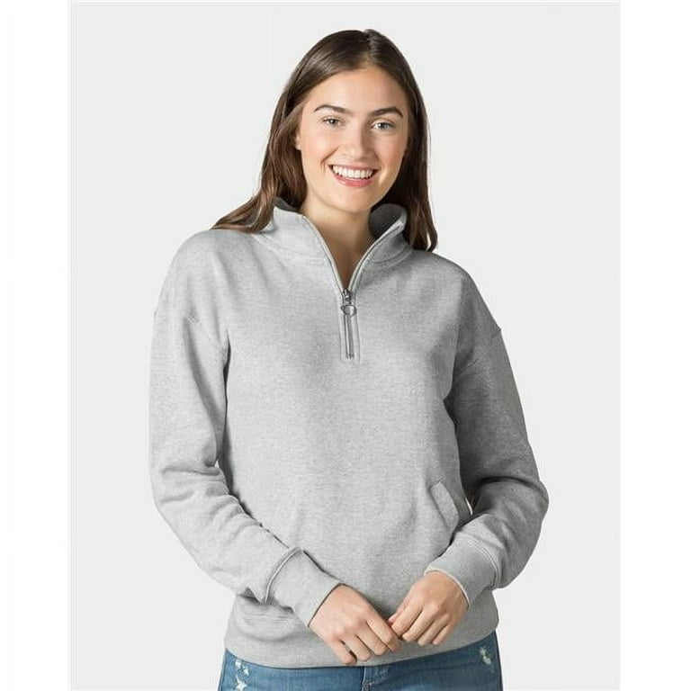 MV Sport B16652583 Women Cloud Fleece Quarter-Zip Sweatshirt