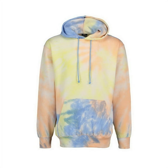 MV Sport B35552404 Classic Fleece Tie-Dye Hooded Sweatshirt, Sunrise Tie Dye - Medium
