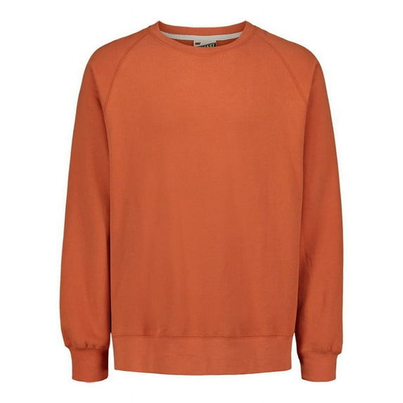 MV Sport B56652666 Vintage Fleece Raglan Crewneck Sweatshirt, Vintage Orange - Extra Large