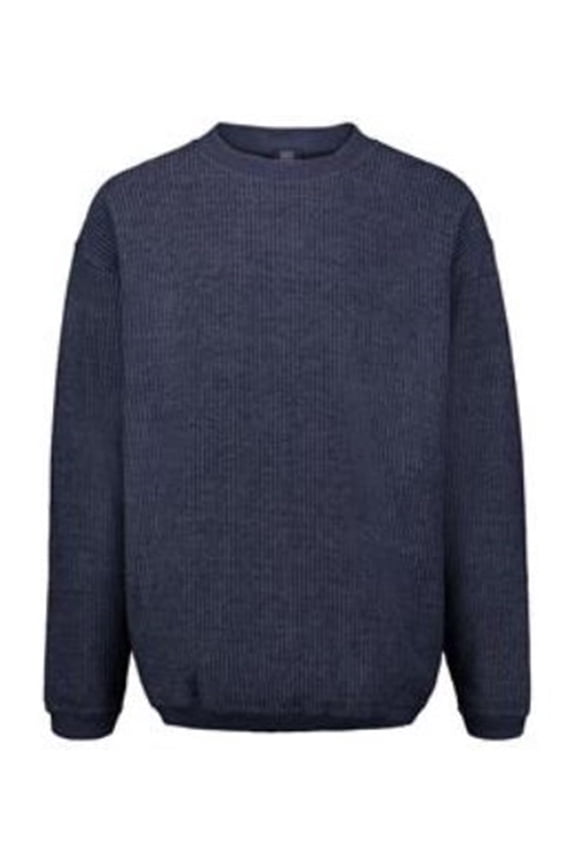 - Corded Crewneck Pullover - 19179 - Navy - Size: L