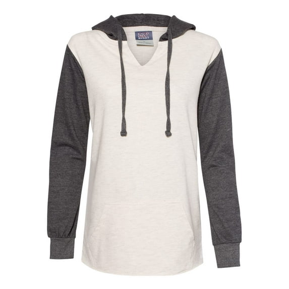 MV Sport - New Women - IWPF - Womenâ€™s French Terry Hooded Pullover with Colorblocked Sleeves