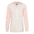 thumbnail image 1 of MV Sport - New Women - IWPF - Womenâ€™s French Terry Hooded Pullover with Colorblocked Sleeves, 1 of 3