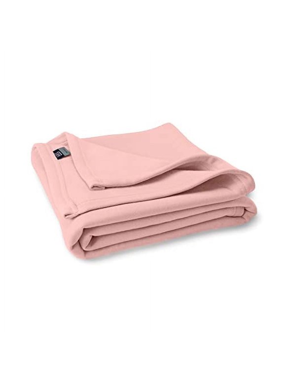 Sweatshirt Blanket – Lightweight Blanket – Fleece Knit Blanket (Cameo Pink)