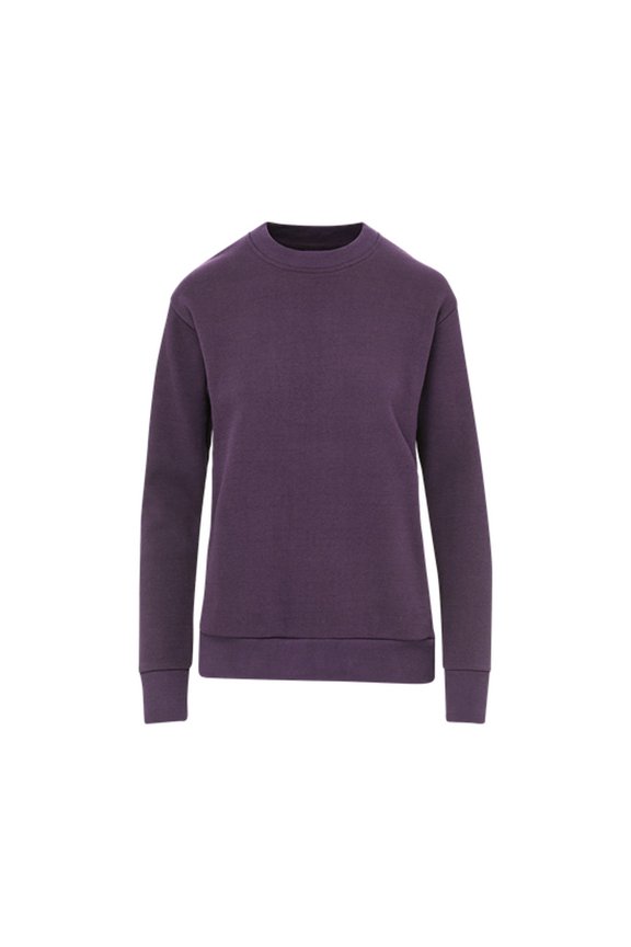 W23140 Raelynn Cloud Fleece Crew-Eggplant - 921-M