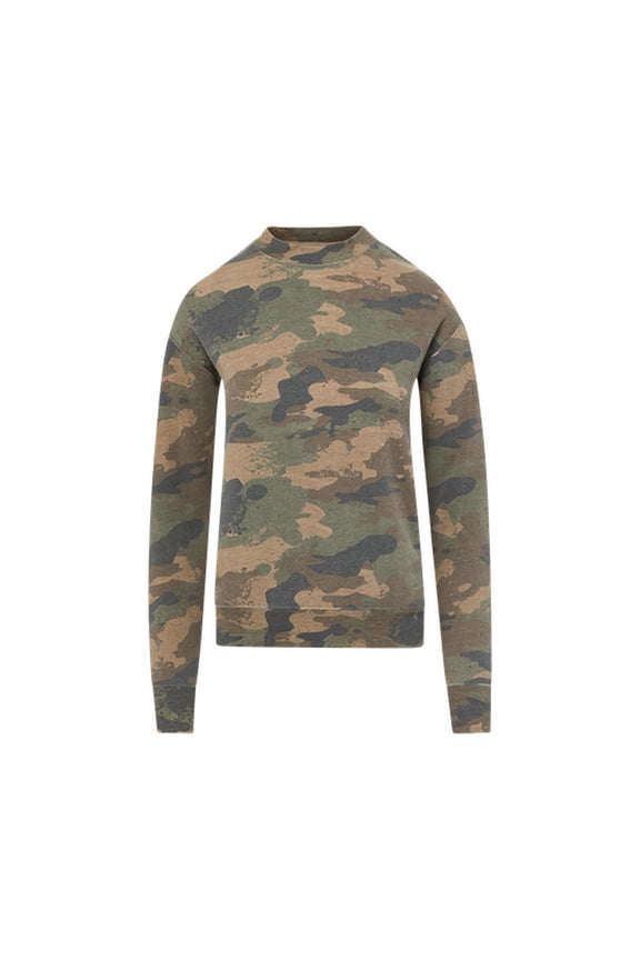 W23140 Raelynn Cloud Fleece Crew-Faded Camo - 341-M