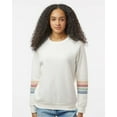 thumbnail image 1 of MV Sport Women�'s Striped Sleeves Crewneck Sweatshirt, 1 of 6