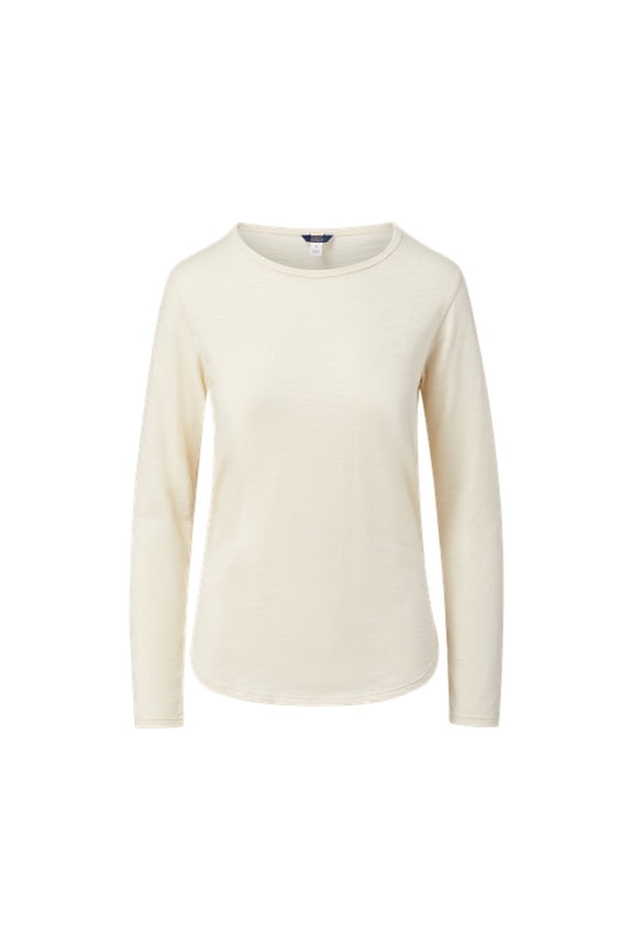 W24726 Tori Slub Long Sleeve Tee-Ecru - 492-S