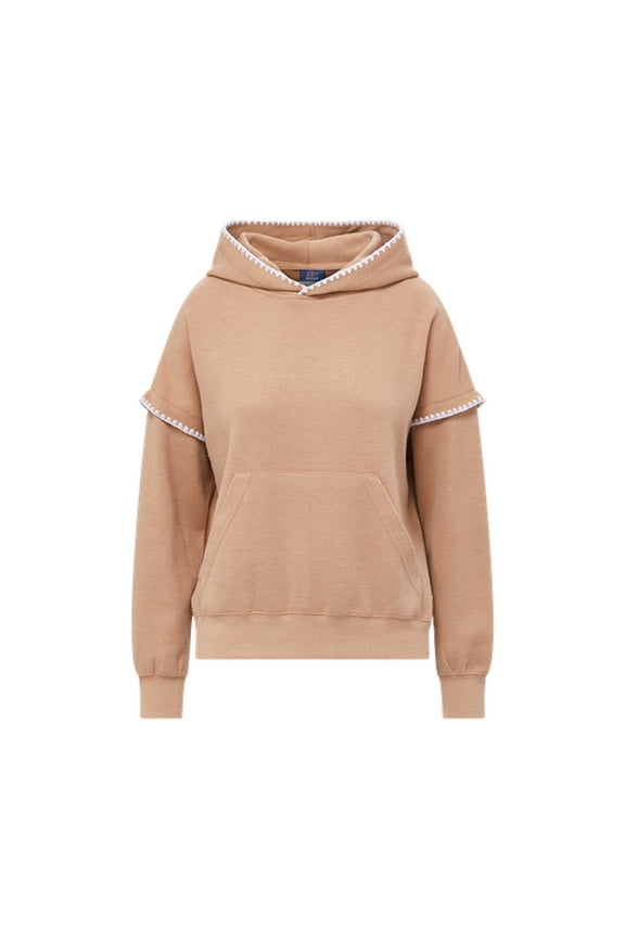 W25115 Mood & Vibe Teegan Crafty Hood-Praline - PRI-L