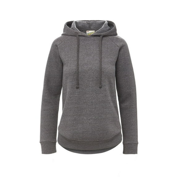 MV Sport W25164 Vintage Fleece Ladies Hoodie-Charcoal - 087-S