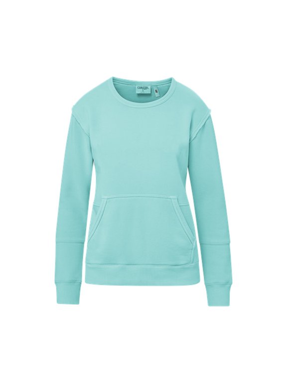 W25167 Coastal Color Ladies Crew-BarbadosBlue - 6AY-2XL
